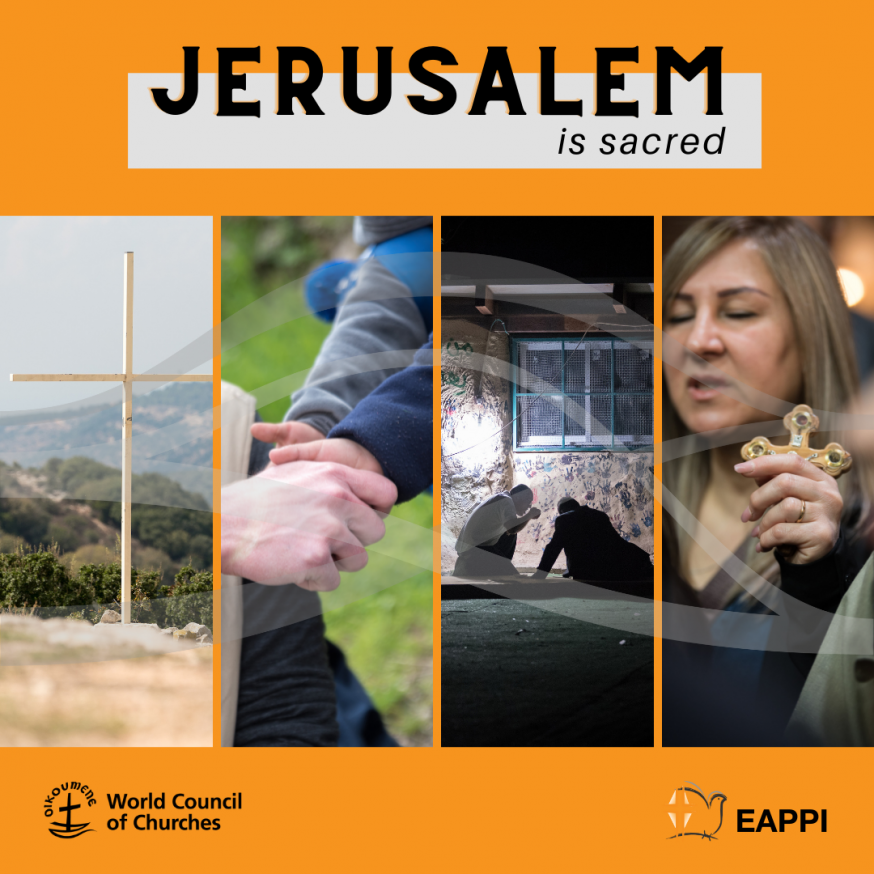 'Jerusalem is sacred' - campagnebeeld van WCC en EAPPI © WCC