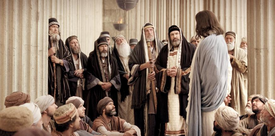 Jezus en de farizeeën en schriftgeleerden 