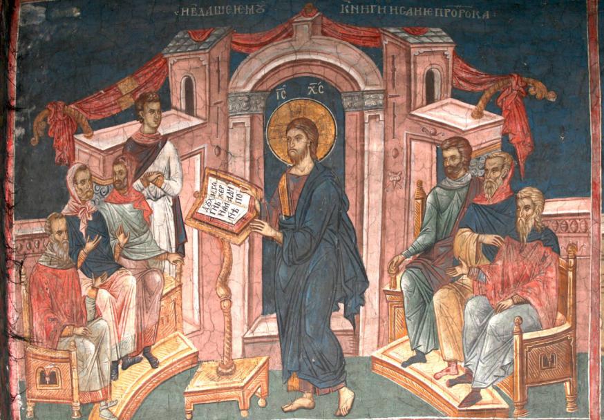 Jezus in de synagoge - ca 1350 