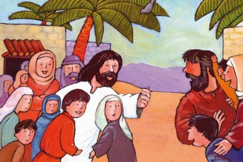 Jezus en de kinderen © Roel Ottow in Hosannah