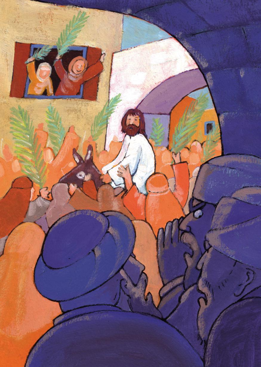 De intocht van Jezus in Jeruzalem © Roel Ottow in Hosannah