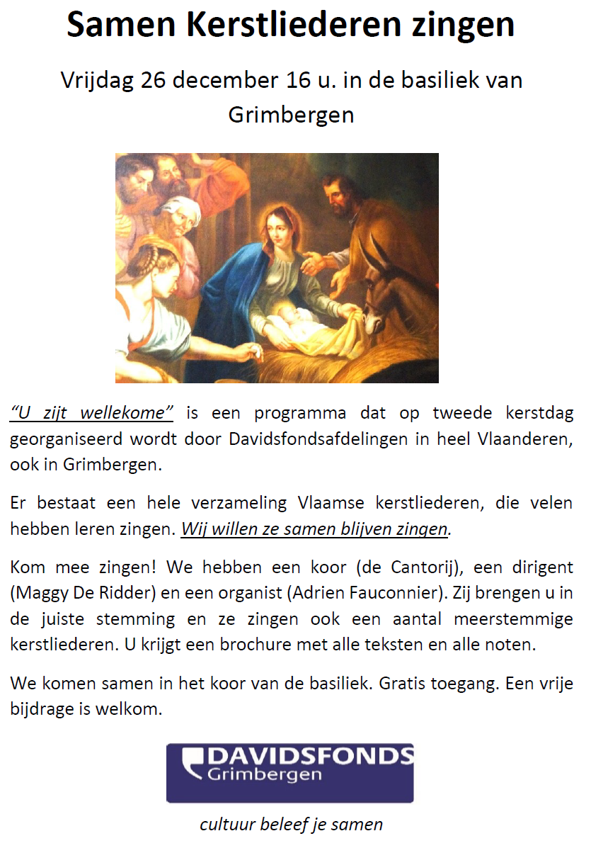 Samen Kerstliederen zingen in de basiliek van Grimbergen (2025) 