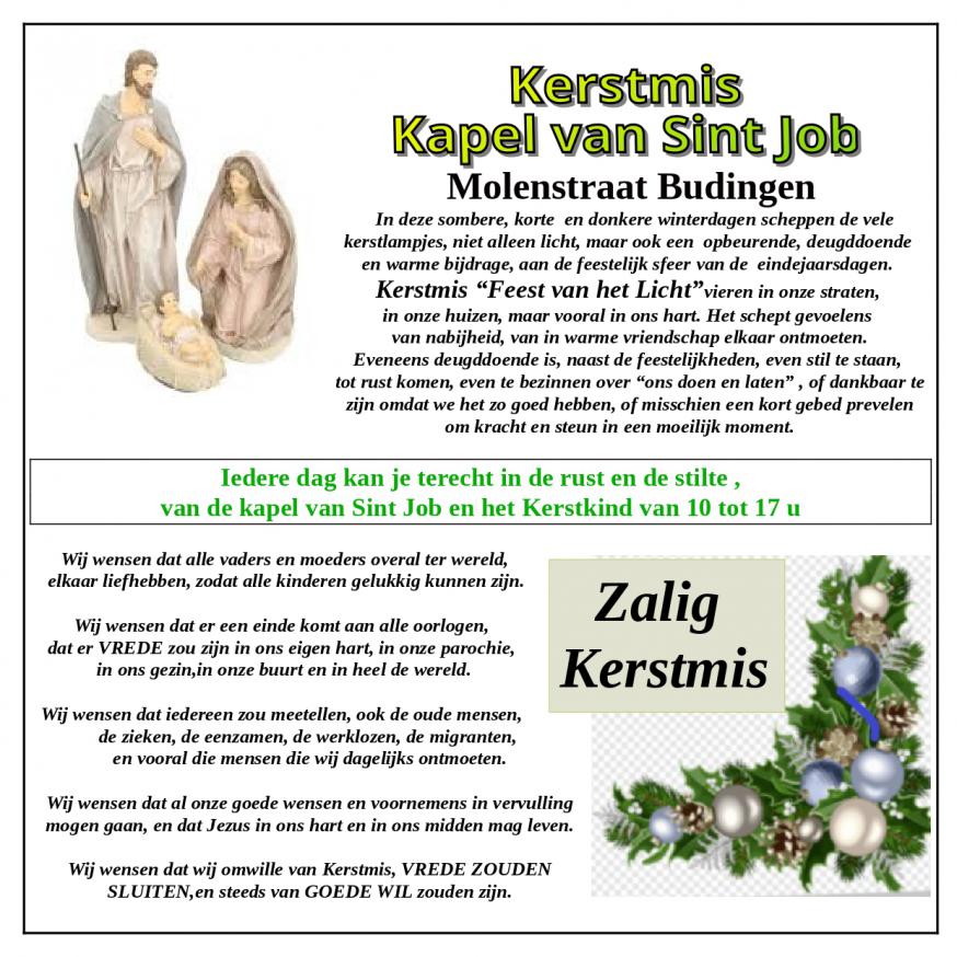 Kerstmis in onze pastorale zone © pastorale zone Zoutleeuw-Geetbets