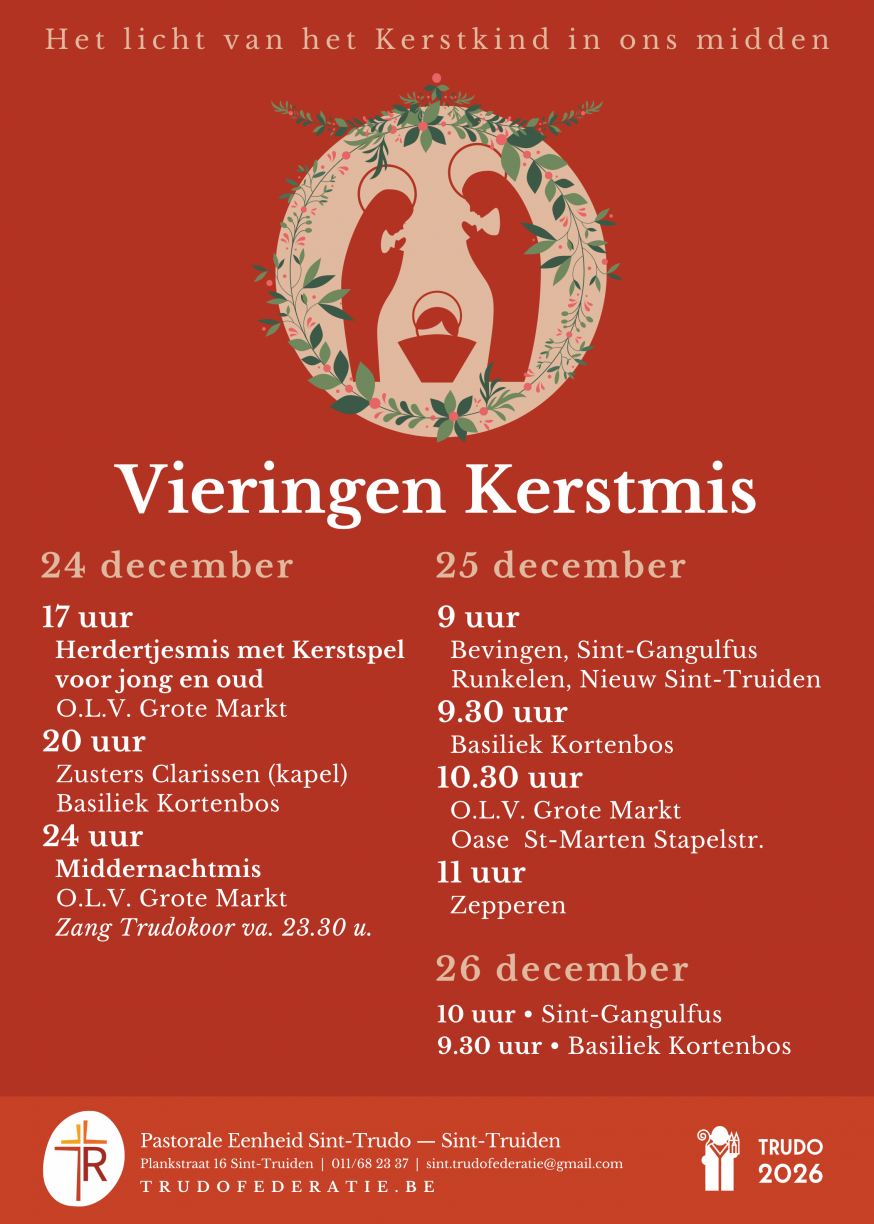Vieringen Kerstmis 2025 © PE Sint-Trudo