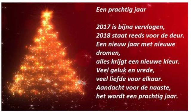 Nieuwjaarswensen voor 2018 