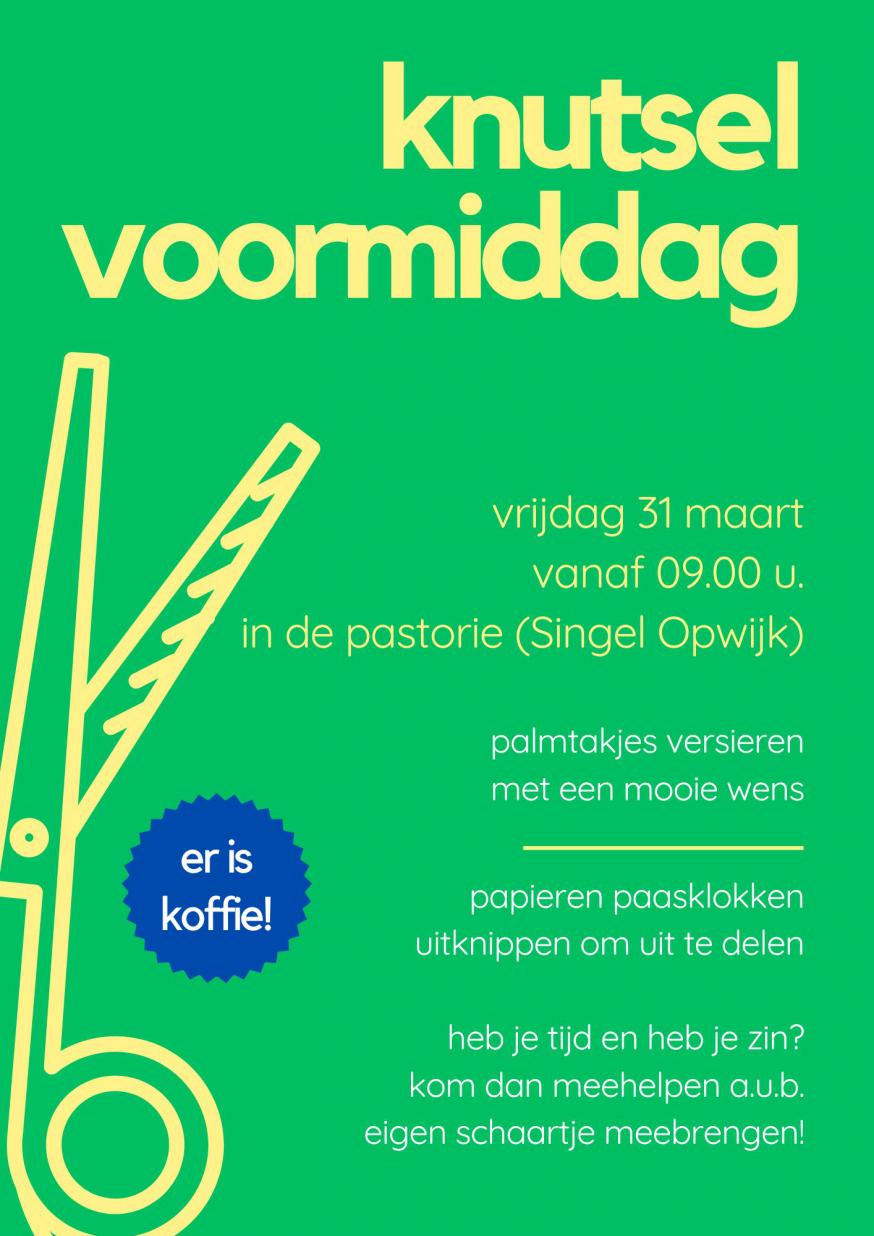 Voorbereiding Palmzondag en Pasen © 2023 Pastorale Zone Effata