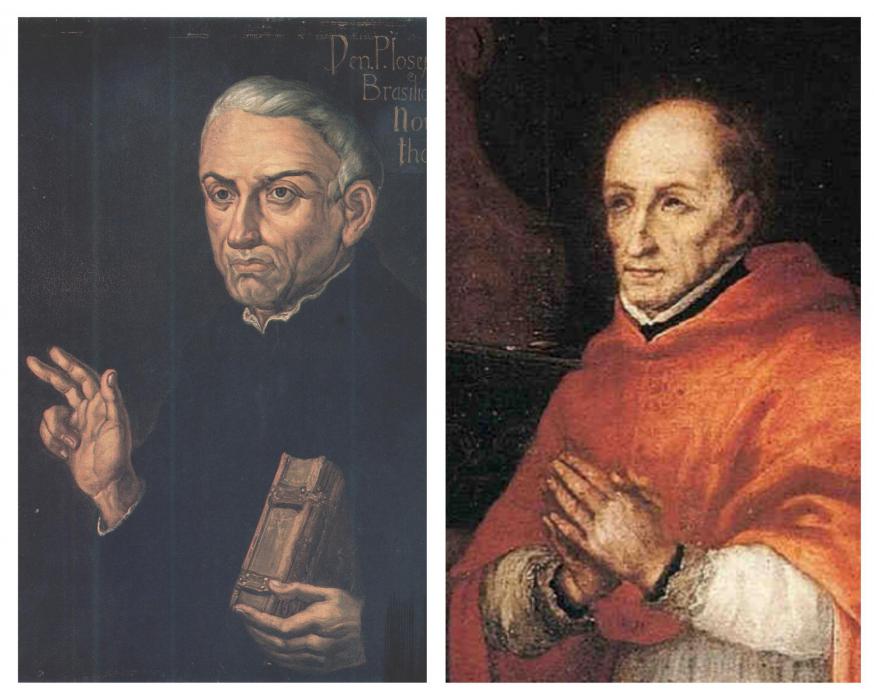 De Heilige Jozef van Anchieta (links) en de Heilige Turibius van Mogrovejo (rechts). © Wikimedia De Heilige Jozef van Anchieta (links) en de Heilige Turibius van Mogrovejo (rechts). © Wikimedia
