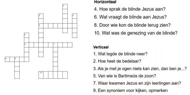 Kruiswoordraadsel Bartimeüs © IJD