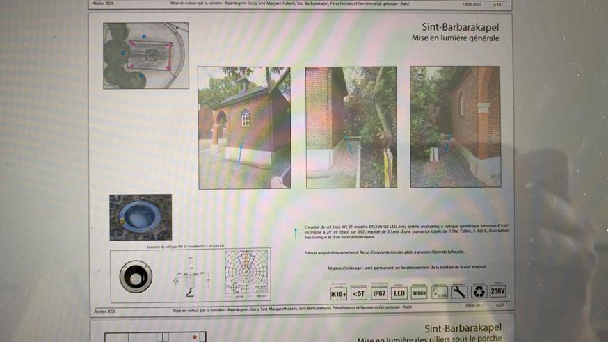 Lichtplan Barbarakapel in Baardegem (HopParochie Sint Benedictus)  