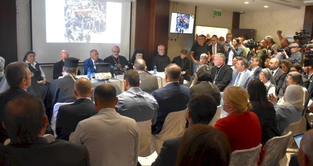 Persconferentie in het Sint-Jozefzieknnhuis in Jeruzalem © Latijnse Patriarchaat van Jeruzalem