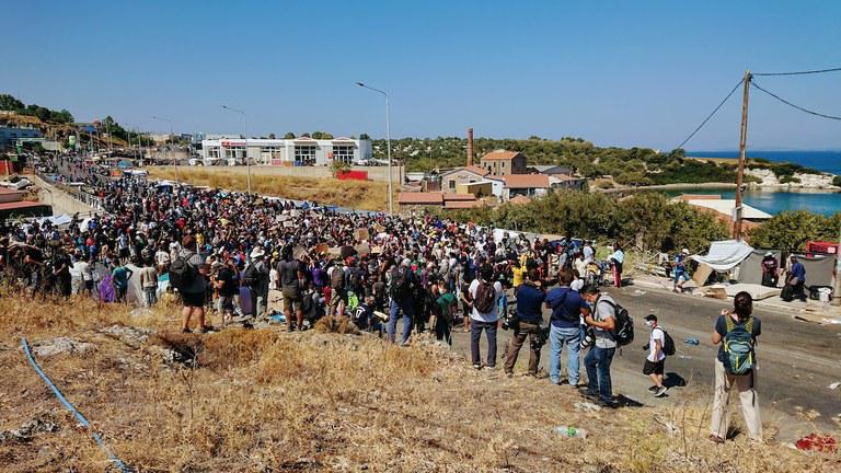 Vluchtelingen in Lesbos © Wereldraad van Kerken