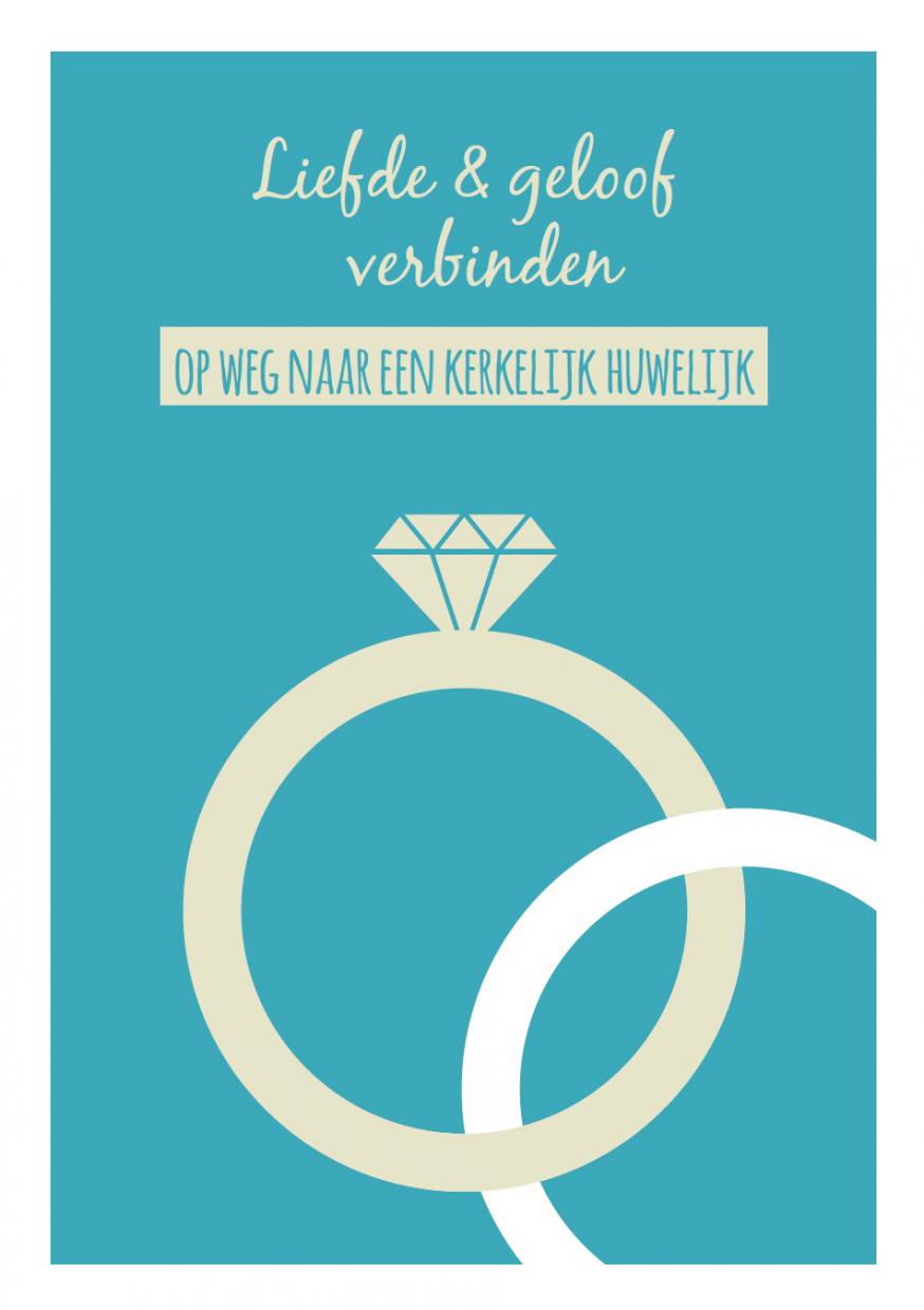 De cover van 'Liefde en geloof verbinden', een nieuwe brochure van de bisschoppen van België over het kerkelijke huwelijk © Licap