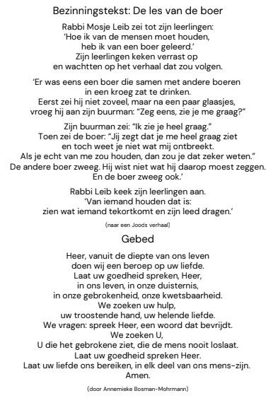 Jaar van de liefde: tekst juni 