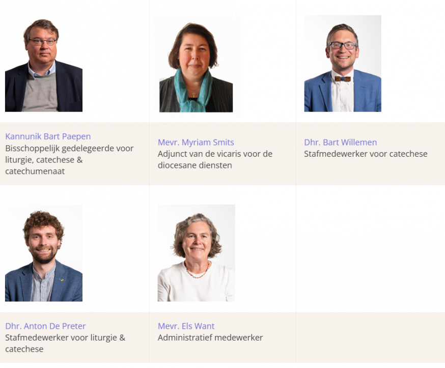 bisschoppelijke gedelegeerde liturgie en catechese en medewerkers © bisdom Antwerpen