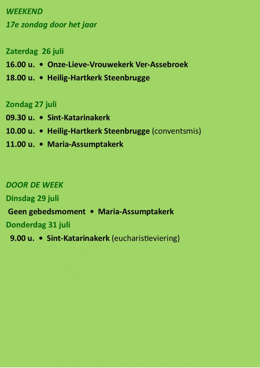 liturgische vieringen 