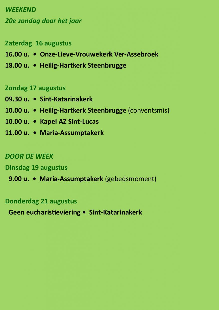 liturgische vieringen 