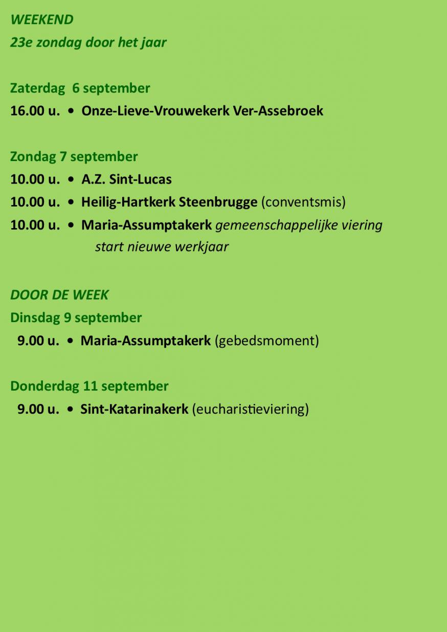 liturgische vieringen 