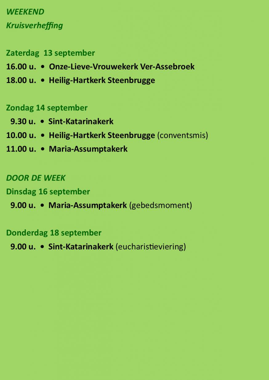 liturgische vieringen 