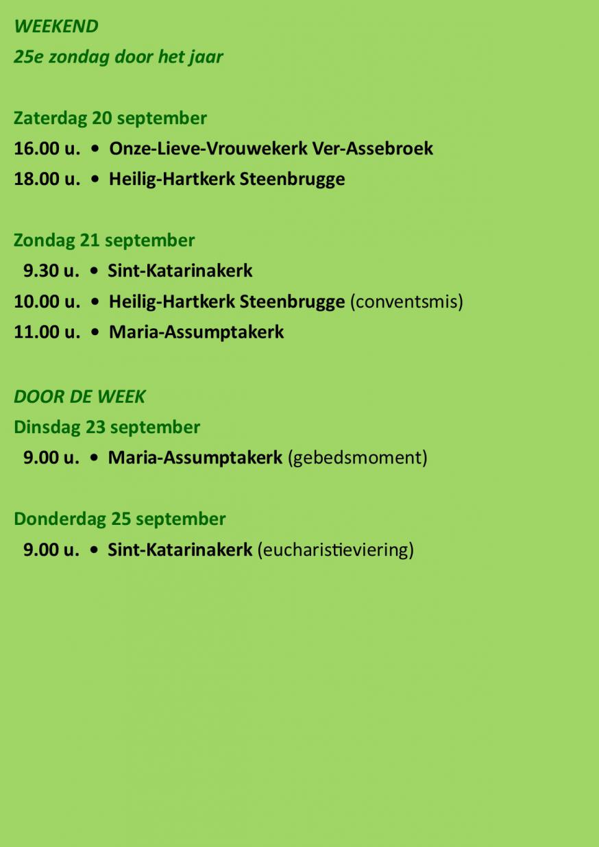 liturgische vieringen 
