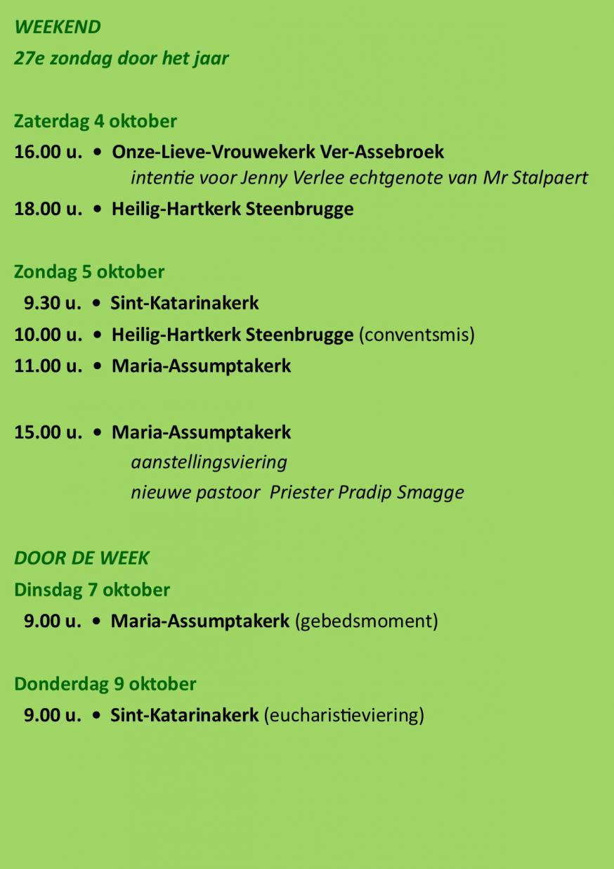 liturgische vieringen 