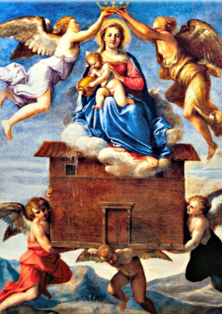 OLV van Loreto met het heilig huisje van Nazareth 