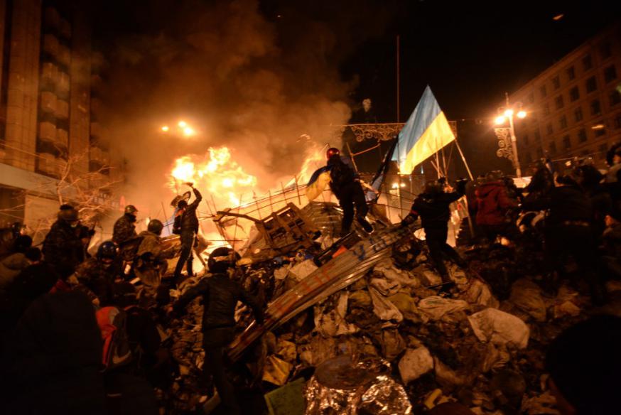 De protesten van Maidan in 2014 © Wikipedia