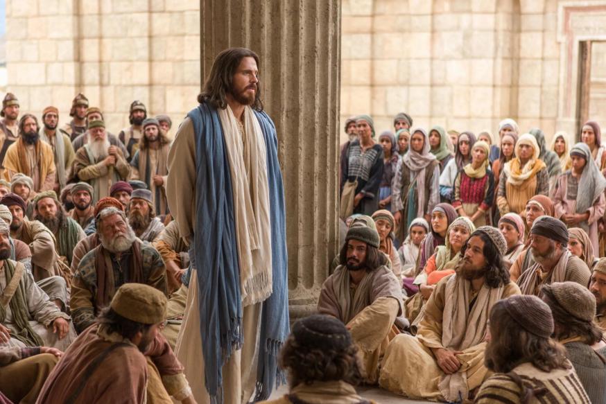 Jezus op prediking 