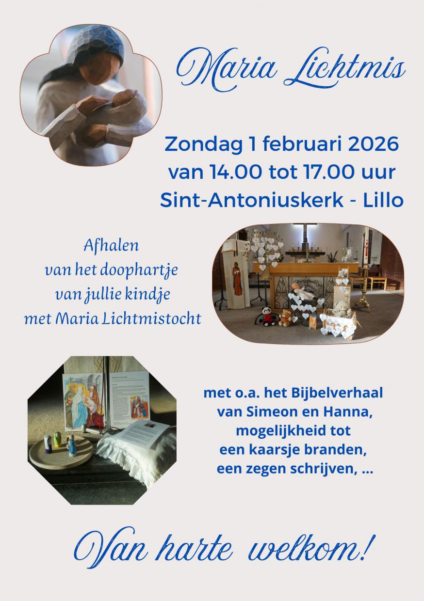 Maria Lichtmis 2026 HH © Foto affiche: Maria en het kindje Jezus © Unsplash, foto: Phil Hearing