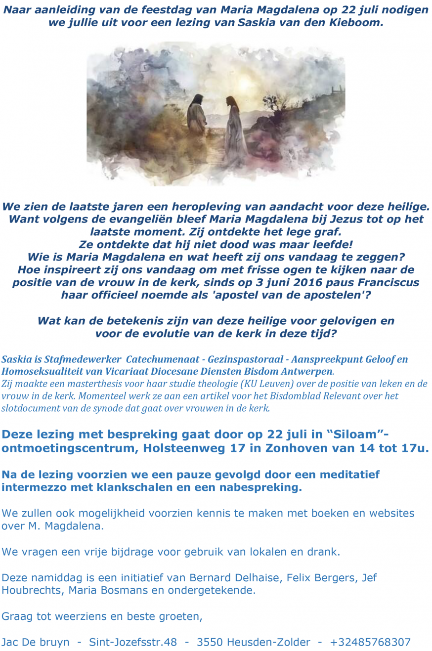 Maria Magdalena - Flyer - 2026 - Houthalen 