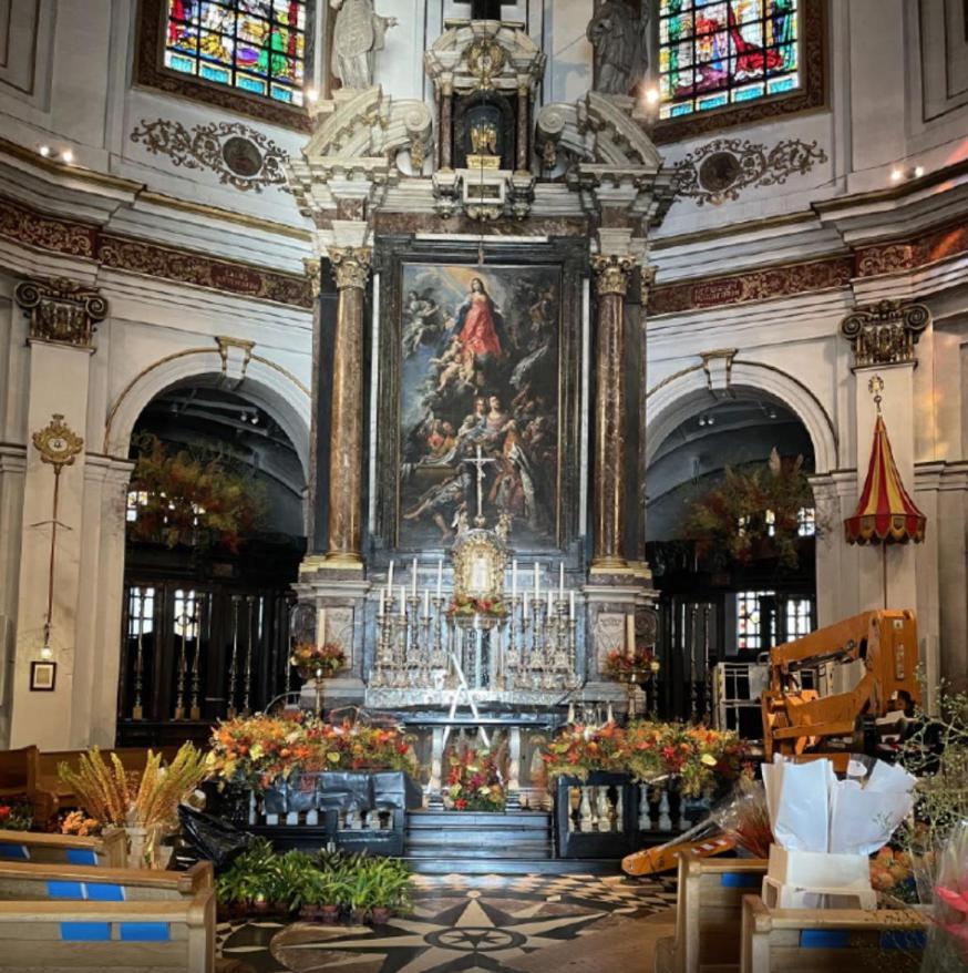 In de basiliek van Scherpenheuvel prijkt een schilderij van de tenhemelopneming van Maria door Theodoor van Loon. © Archief Scherpenheuvel