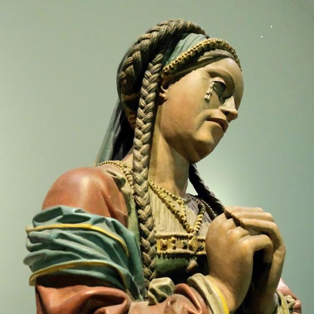 Maria Magdalena, uitgeleend door de kerkfabriek van Alsemberg (Pasquier Borman 1500-1520). © Hugo Casaer