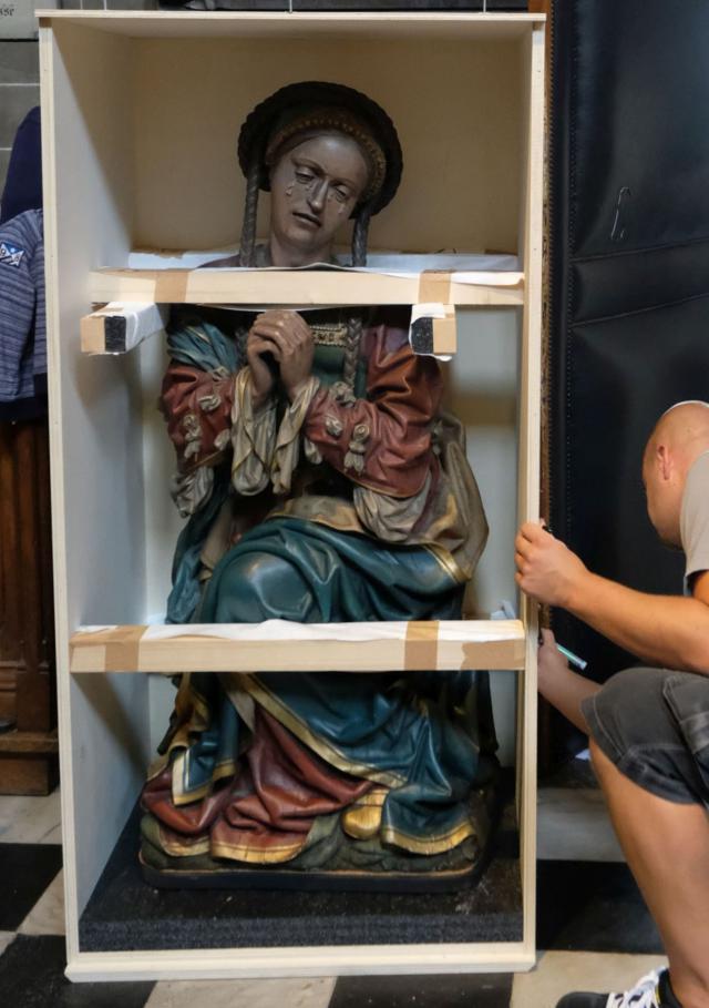 Maria Magdalena verhuist een tijdje uit de kerk van Alsemberg naar Leuven. © Hugo Casaer