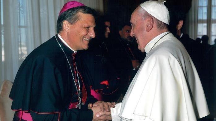 Bisschop Mario Grech en paus Franciscus © VaticanMedia Bisschop Mario Grech en paus Franciscus © VaticanMedia