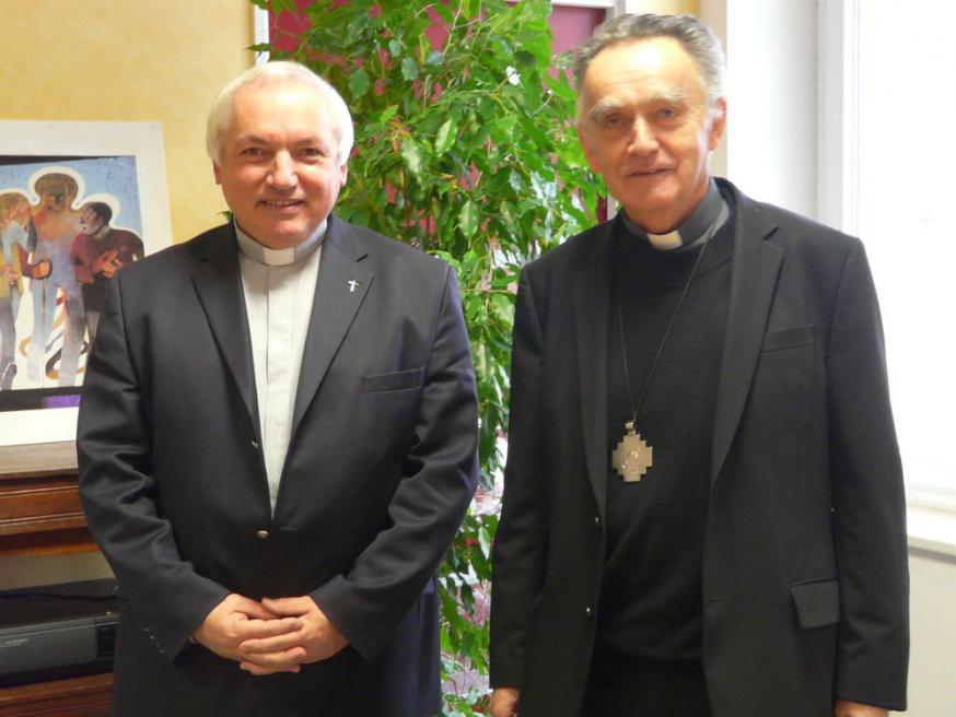 De nieuwe aartsbisschop Jean-Marc Aveline en zijn voorganger Georges Pontier © Aartsbisdom Marseille