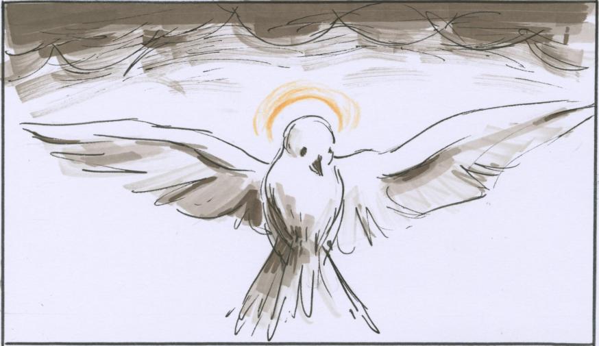 Heilige Geest © Bisdom Gent, tekening: Koen Van Loocke Heilige Geest © Bisdom Gent, tekening: Koen Van Loocke