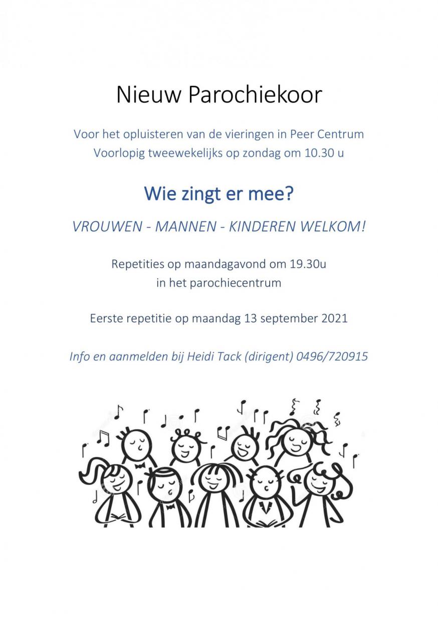 Affiche nieuw parochiekoor 
