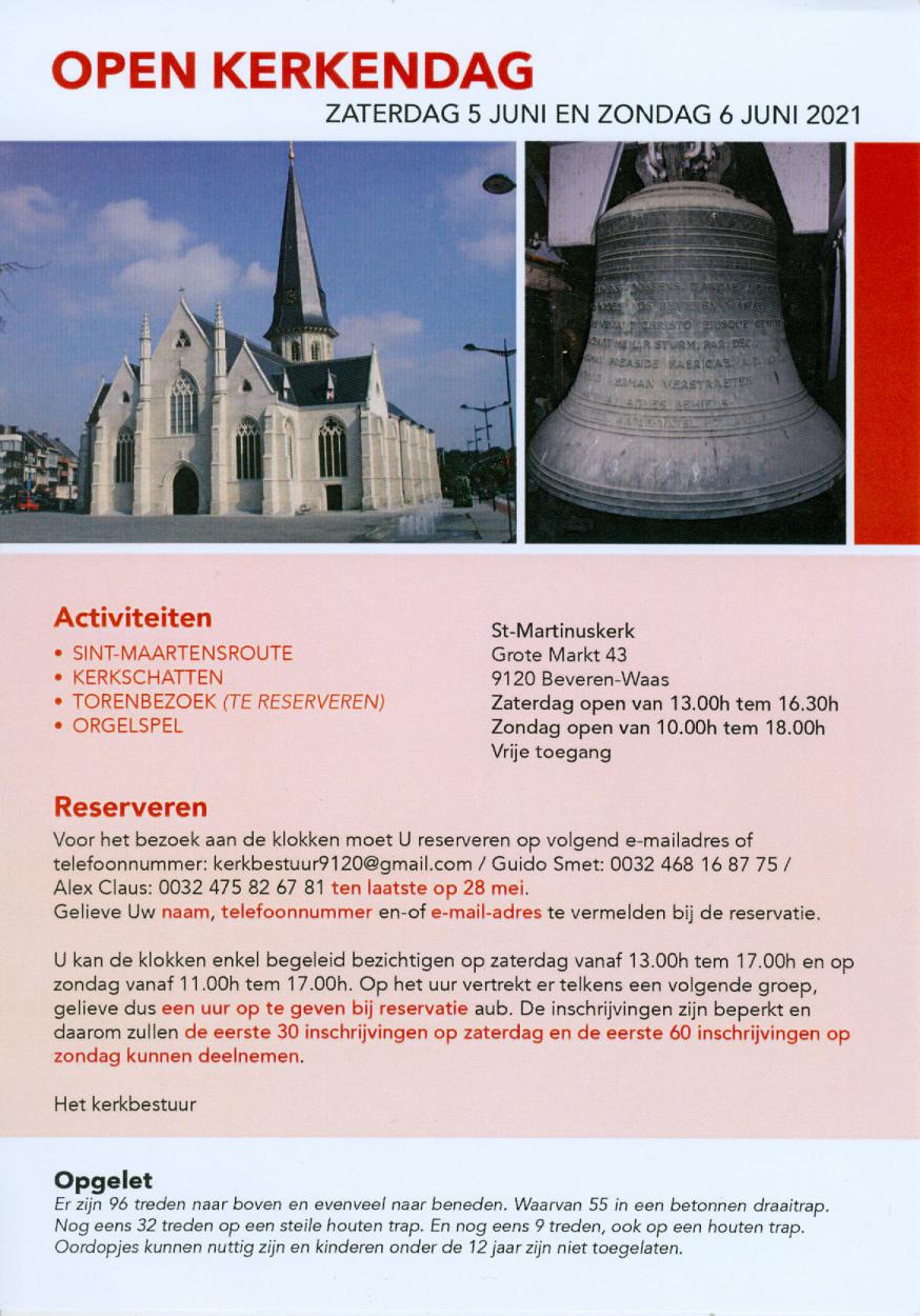 Open Kerkendagen Beveren Sint-Martinus © Kerkbestuur Beveren
