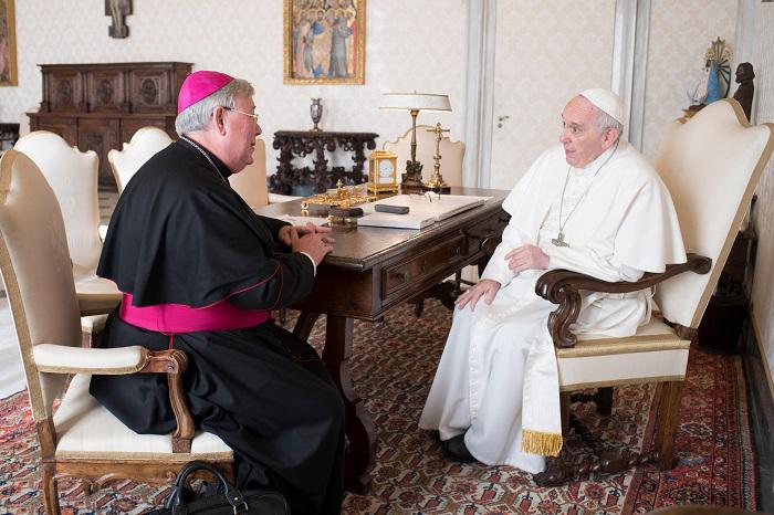 Aartsbisschop Hollerich bij paus Franciscus © OSR/SIR Aartsbisschop Hollerich bij paus Franciscus © OSR/SIR