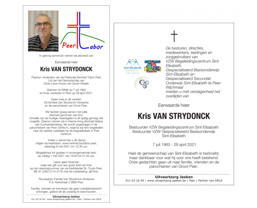 Overlijdensberichten in HBVL 