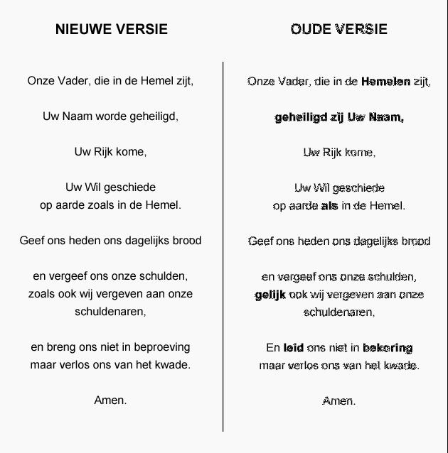 Een “nieuw” Onze Vader  