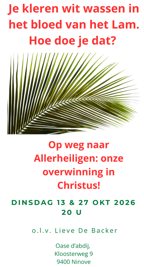 Op weg naar Allerheiligen - Sint-Corneliusparochie Ninove - oktober 2026 © Lieve De Backer