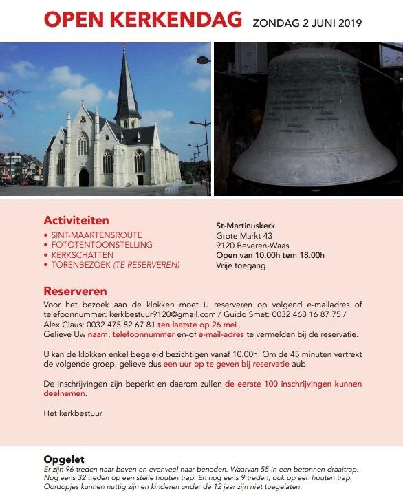 Open Kerkendag 2019 Beveren Sint-Martinus © Kerkraad Beveren Sint-Martinus