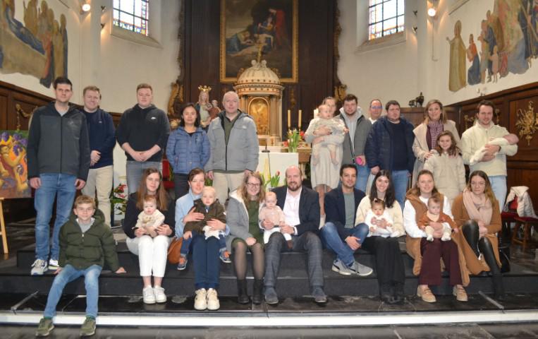 Ouders en gedoopte kindjes 