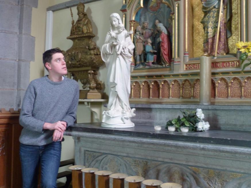 Dries in de kerk van Tiegem 