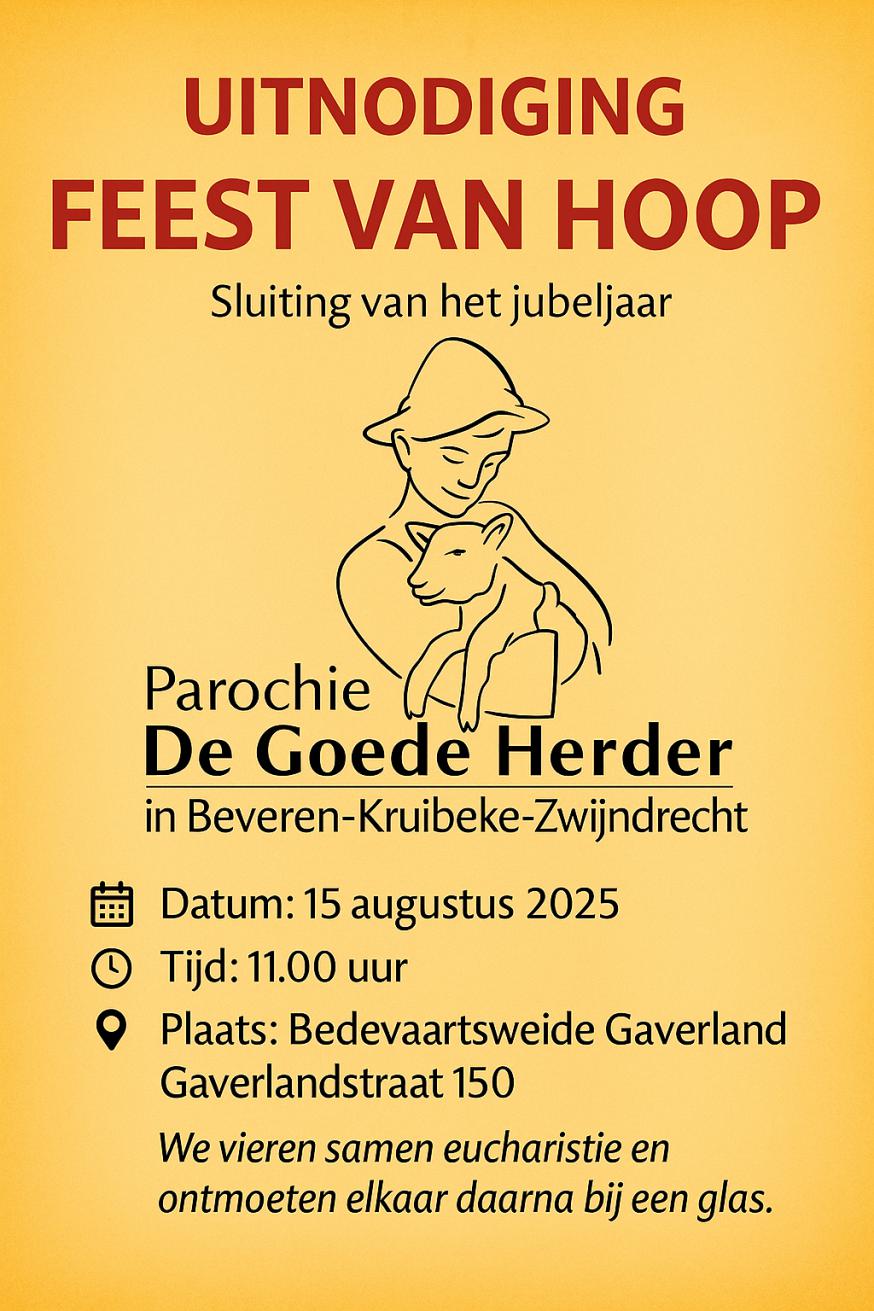 Feest van Hoop - 15 augustus 2025 © Parochie De Goede Herder in BKZ
