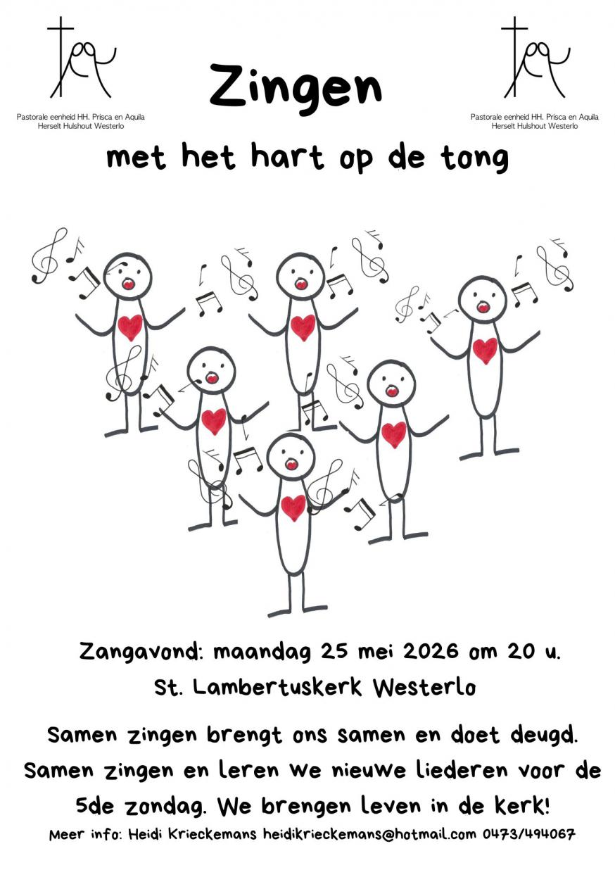 Zangavond 5de zondag 