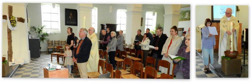 In de kerk van Sint-Anna in Oud-Heverlee was Stefaan Callebaut voorganger in de paasmis. © PZ Oase Oud-Heverlee