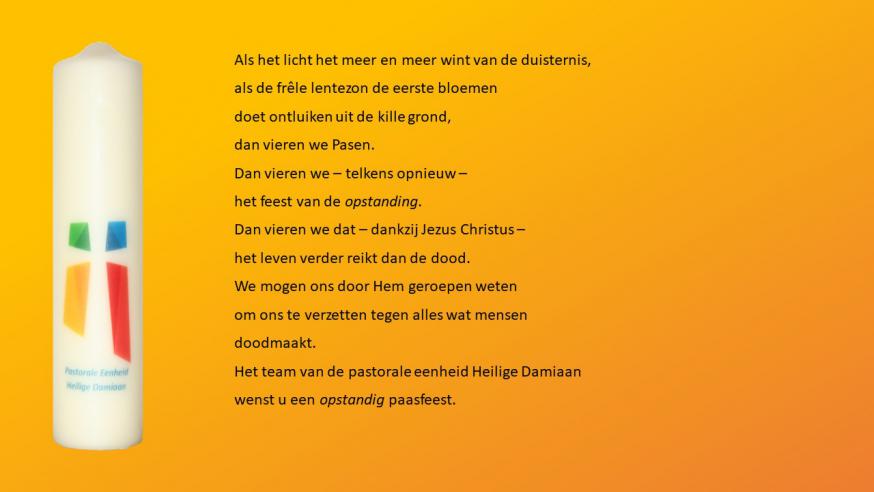 paaswens © Team PE Heilige Damiaan