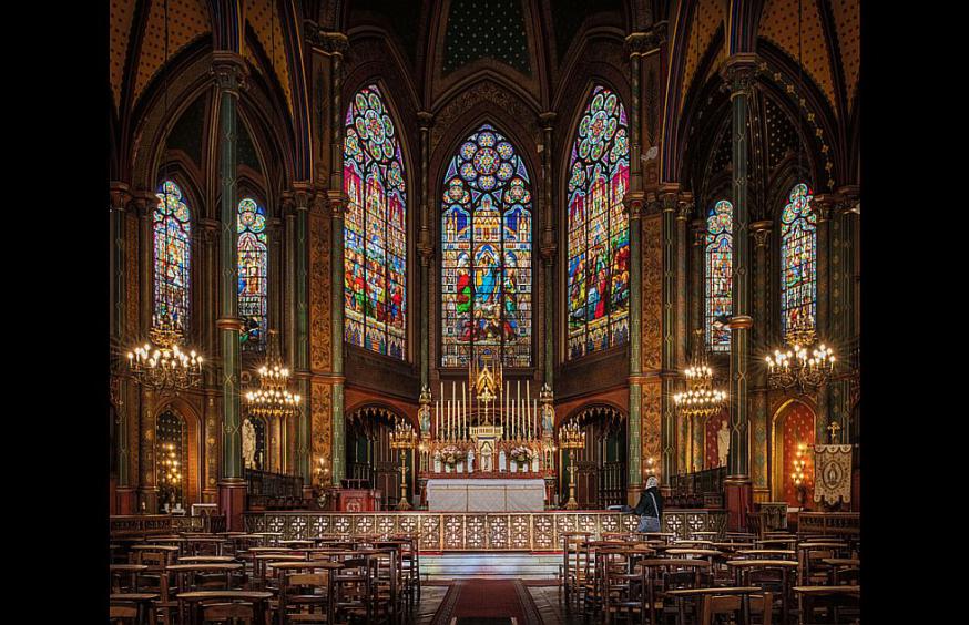 De kerk van Saint-Eugène-Sainte-Cécile in Parijs © r.r.