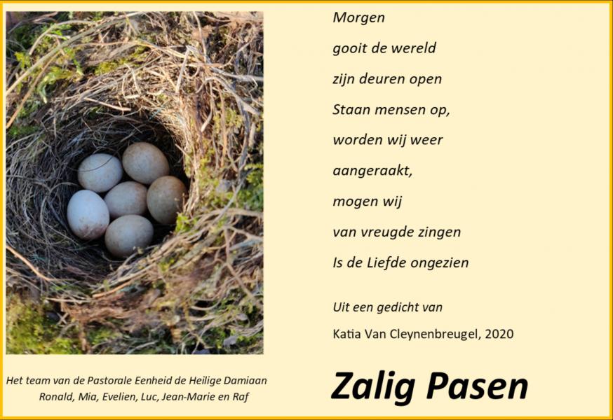 paaswens uit de pE Heilige Damiaan © Mia Verbanck